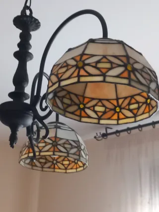 Lámpara de techo Tiffany