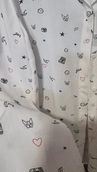 Camisa estampada niña BERSHKA Talla S