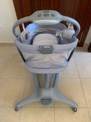 Mini cuna Chicco gris