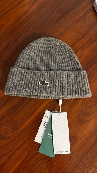 Gorro Lana 100% Lacoste Unisex Gris