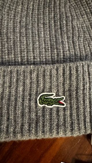 Gorro Lana 100% Lacoste Unisex Gris