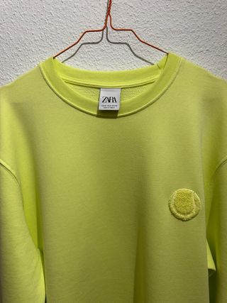 Sudadera Zara Verde Neón