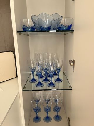 Set Bicchieri Bormioli Vetro Blu