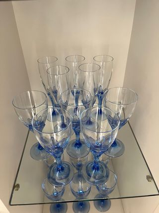 Set Bicchieri Bormioli Vetro Blu