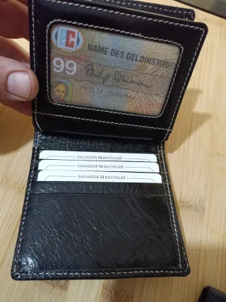 Cartera y monedero Salvador Bachiller negro