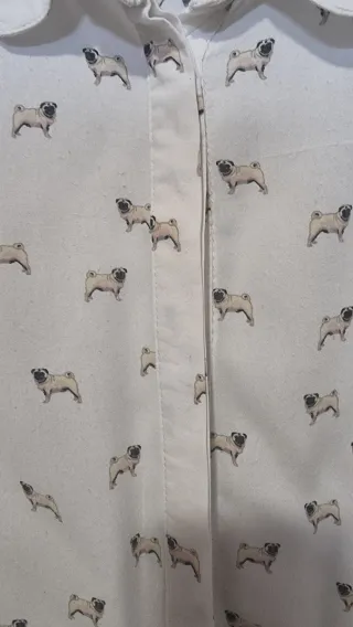 Camisa BERSHKA niña estampada perros talla XS