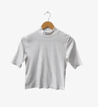 Camiseta manga 3/4 blanca Zara mujer Talla L