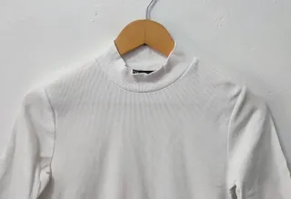 Camiseta manga 3/4 blanca Zara mujer Talla L