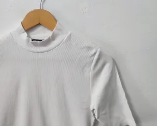 Camiseta manga 3/4 blanca Zara mujer Talla L