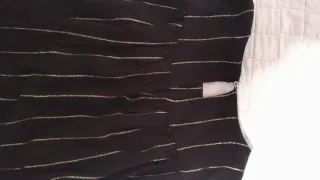 Blusa Corte Inglés Negra Rayas Plateadas