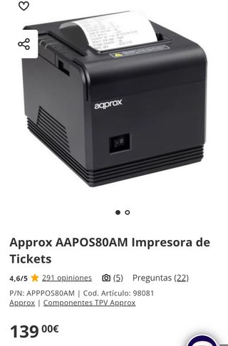 Approx AAPOS80AM Impresora de Tickets
