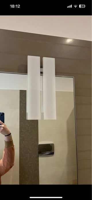 Luci specchio bianche in vetro