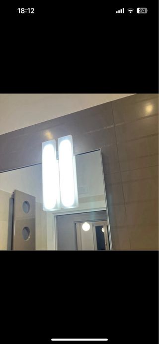 Luci specchio bianche in vetro