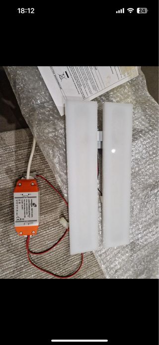 Luci specchio bianche in vetro