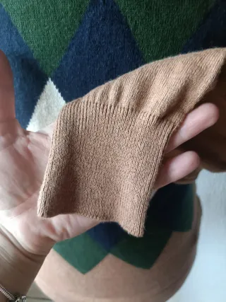 Jersey de rombos marrón y verde