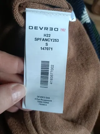 Jersey de rombos marrón y verde