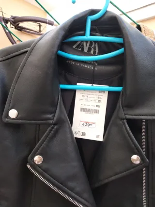 Chaqueta Zara niña adolescente negra