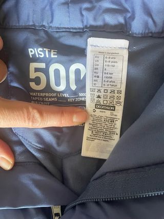 Pantalón sci bambino Decathlon blu 6-8 anni