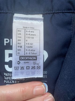 Pantalón sci bambino Decathlon blu 6-8 anni