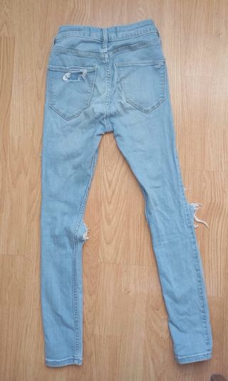 Pantalones Hollister vaqueros rotos azules