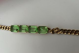 Pulsera Swarovski eslabones y piedras verdes