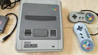 Consola Super Nintendo SNES Grigia Completa