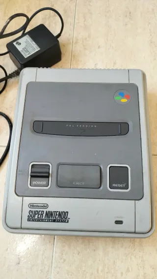 Consola Super Nintendo SNES Grigia Completa