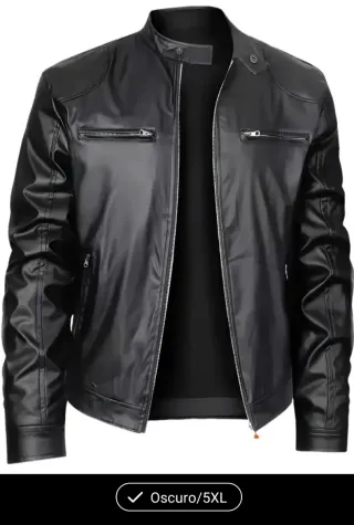 Chaqueta Bomber Negra Talla 5XL