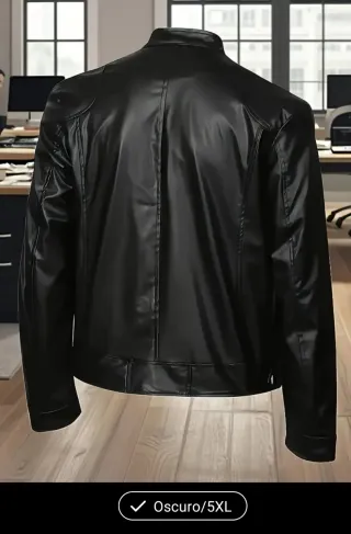 Chaqueta Bomber Negra Talla 5XL