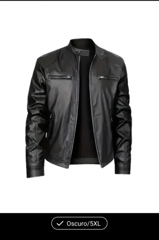 Chaqueta Bomber Negra Talla 5XL