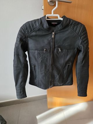 Chaqueta de cuero moto mujer Rebelhorn piel XS