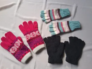 2 bufandas y 3 pares guantes niña, 7-12 años