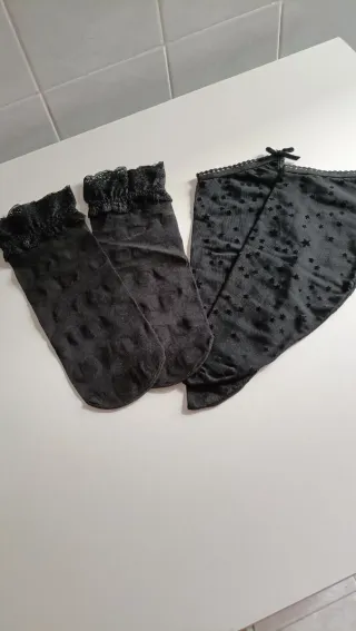 Calcetines Calzedonia negros con encaje