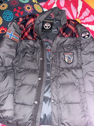 Chaqueta Napapijri Plumas Gris Multicolor