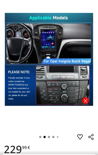 Radio para Opel Insignia
