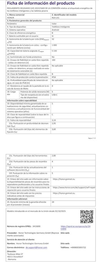 HONOR X5c Plus 128GB Negro 4G