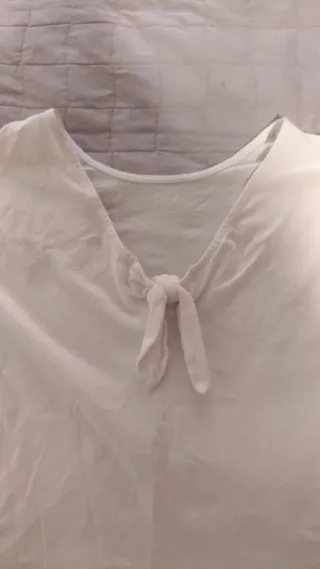 Camiseta blanca manga corta mujer XL