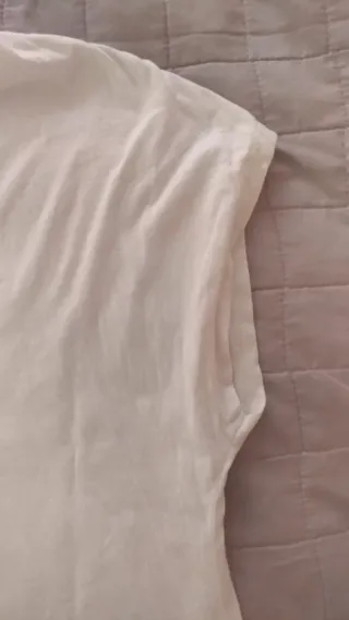 Camiseta blanca manga corta mujer XL