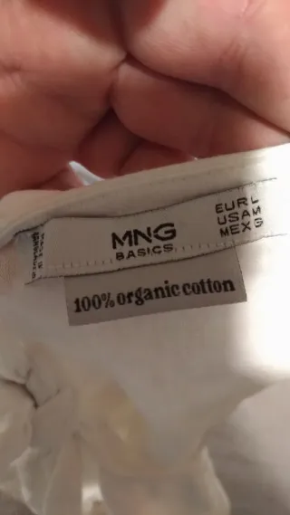 Camiseta blanca manga corta mujer XL