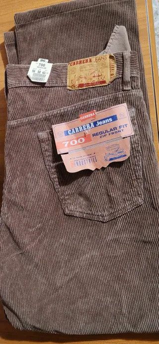 Pantaloni Carrera Jeans velluto marrone tg 56
