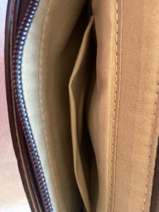 Bolso bandolera cuadros marrón y verde