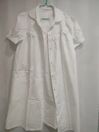 Conjunto camisón y bata comunión blanco