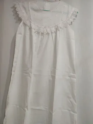 Conjunto camisón y bata comunión blanco
