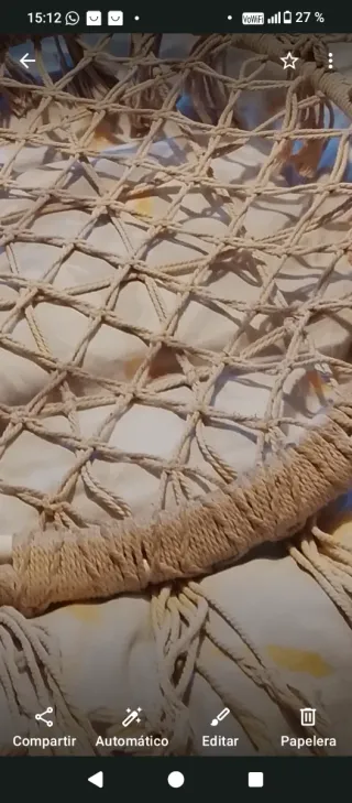 Columpio nido de macramé