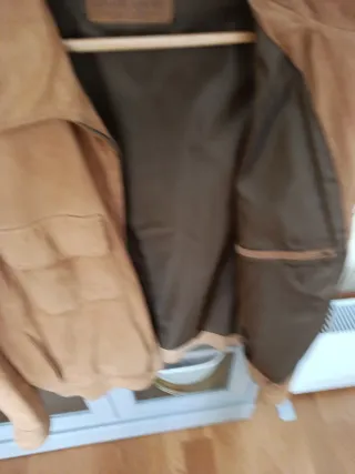 Cazadora Massimo Dutti Cuero Marrón