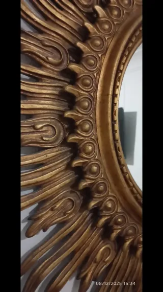 Espejo Sol Dorado Antiguo