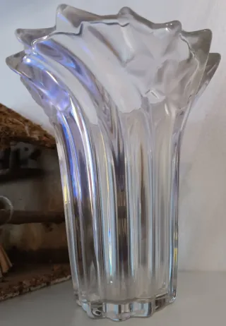 Elegante vaso in vetro trasparente