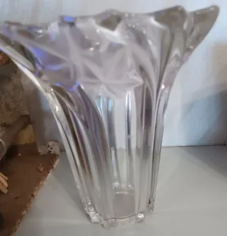 Elegante vaso in vetro trasparente