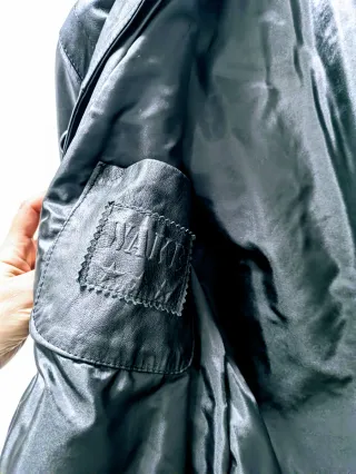 Giacca Uomo Vera Pelle Nera XL Nuovo senza cartell