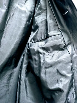 Giacca Uomo Vera Pelle Nera XL Nuovo senza cartell